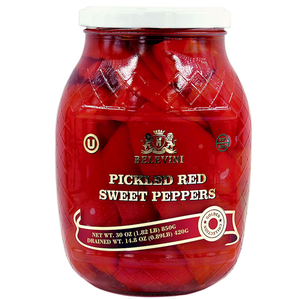 Pickled Red Sweet Pepper, Belevini, 850g/ 30oz
