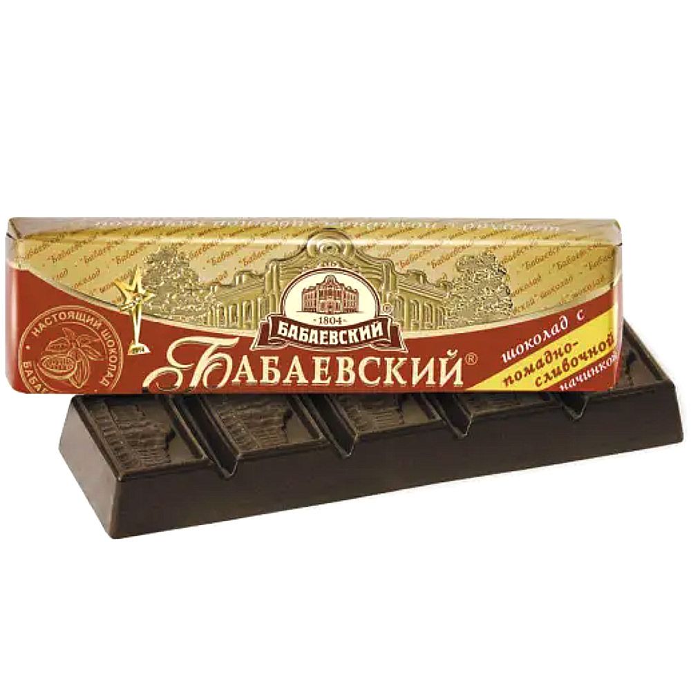 Babaevsky Chocolate Bar with Creme Filling, 1.76 oz / 50 g
