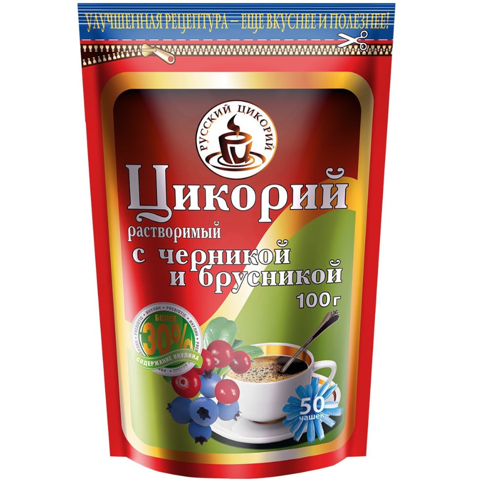 Instant Chicory with Blueberries & Lingonberries, Russian Chicory, 100g/ 3.53oz