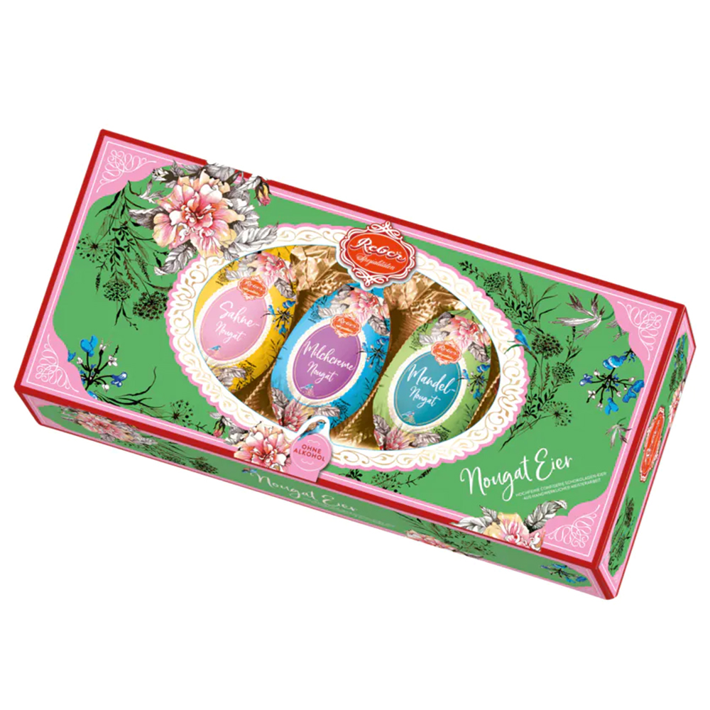 Christmas Sweet Gift Chocolate Eggs with Nougat, Reber, 100g / 3.53 oz 