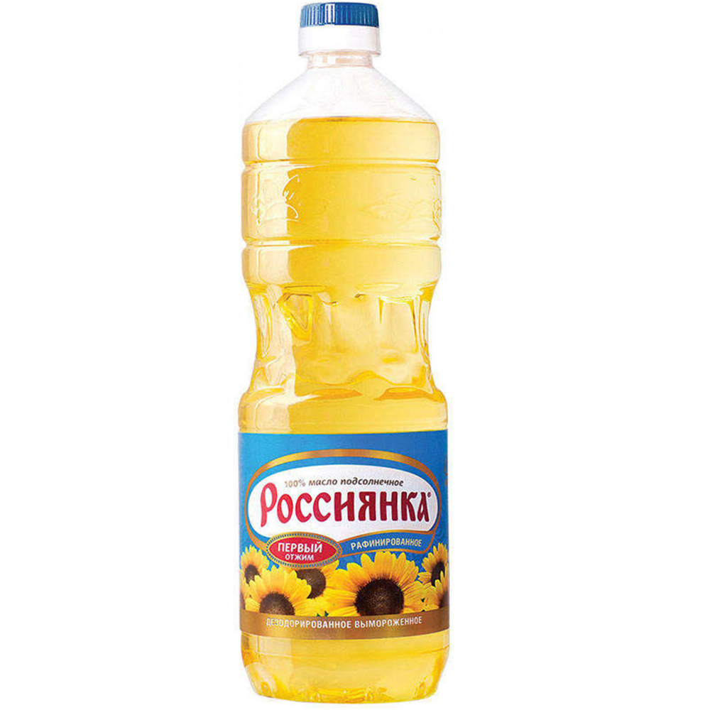 Refined Deodorized Sunflower Oil, Rossiyanka, 1l/ 33.81 fl oz
