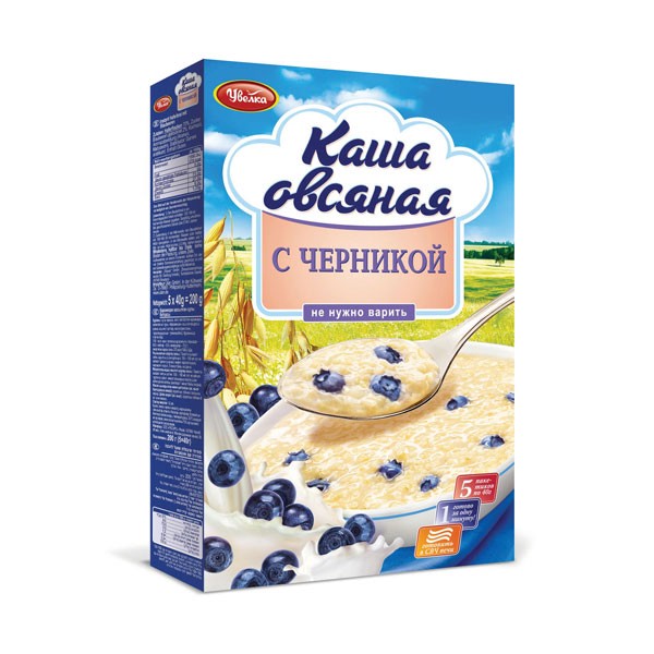 Instant Bluberry Oatmeal, Uvelka, 215g