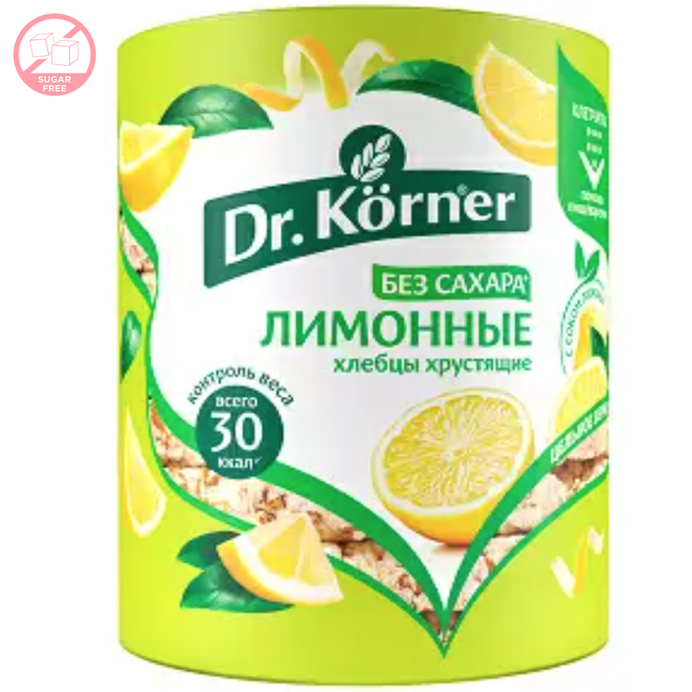Multigrain Crisp Bread SUGAR FREE Lemon, Dr. Korner, 100 g/ 0.22lb