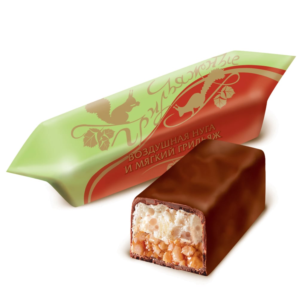 Chocolate Candy Airy Nougat & Soft Brittle, RotFront, 226g/ 0.5 lb