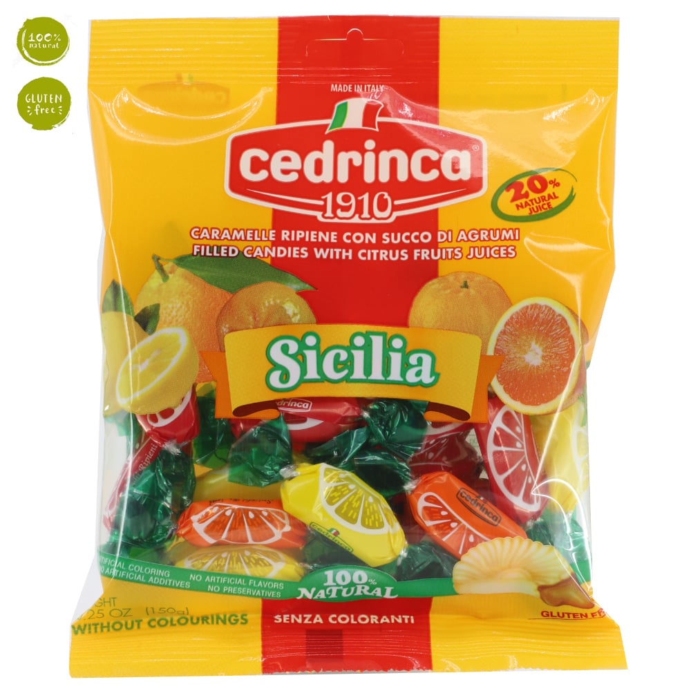 Hard Citrus Caramel Candy SICILIA, CEDRINCA, 150g/ 5.29 oz