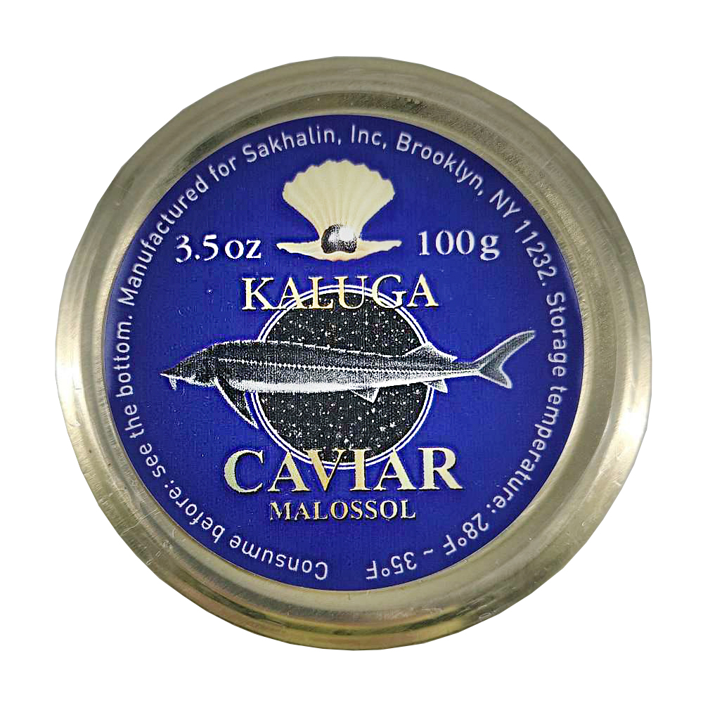Kaluga Fusion Sturgeon Black Caviar, Malossoll, 100g/ 3.5 oz
