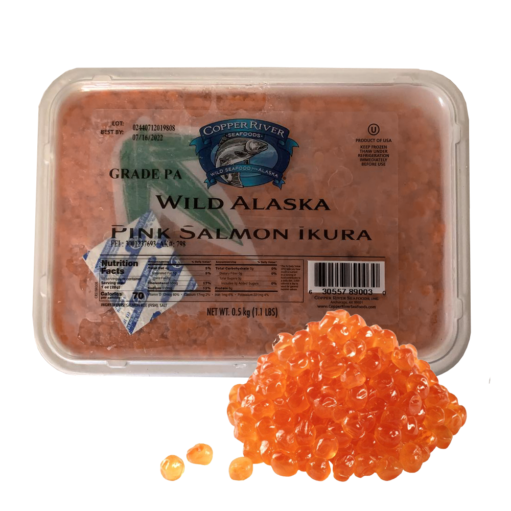 Pink Salmon Caviar Wild Alaska, 1.1 lb/ 500 gr