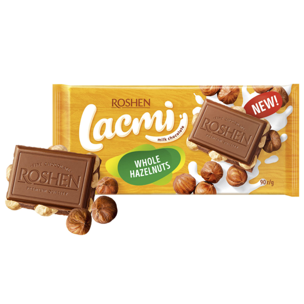 Milk Chocolate with Nuts, LACMI, Roshen, 90 g