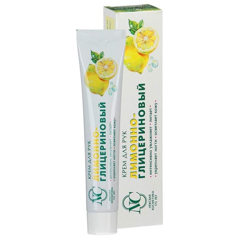 Lemon-Glycerin Moisturizing Hand Cream, Neva Cosmetics, 50 ml / 1.69 oz