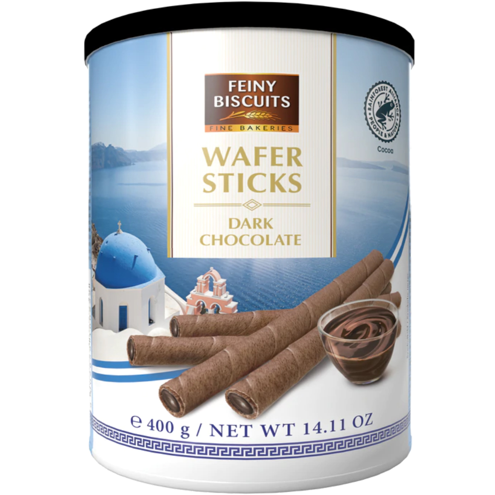Wafer Rolls with Dark Chocolate Cream, FEINY BISCUITS, 400g/ 14.11oz