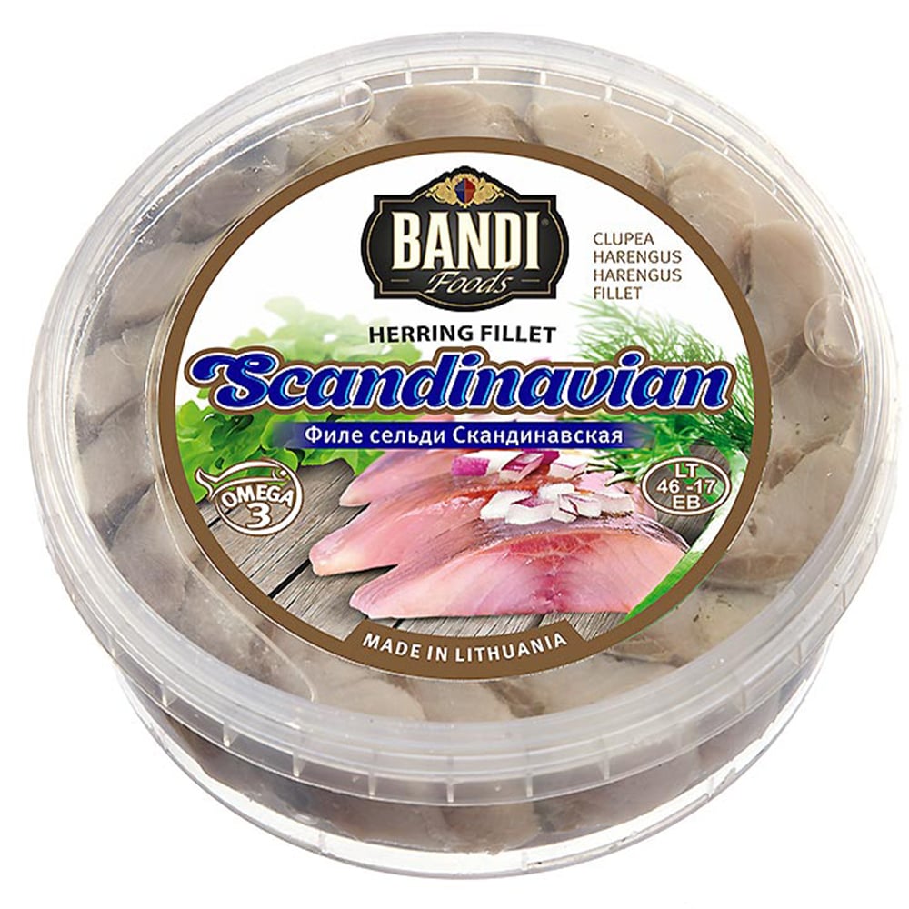 Scandinavian Salted Herring Fillet, Bandi, 500g/ 1.1lb