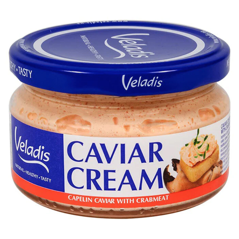 Capelin Caviar Cream Spread with Crabmeat, Veladis, 180g/ 6.35oz