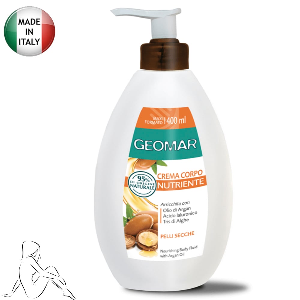 Nourishing Body Cream with Argan Oil MAXI FORMAT, Geomar, 400ml/13.53oz