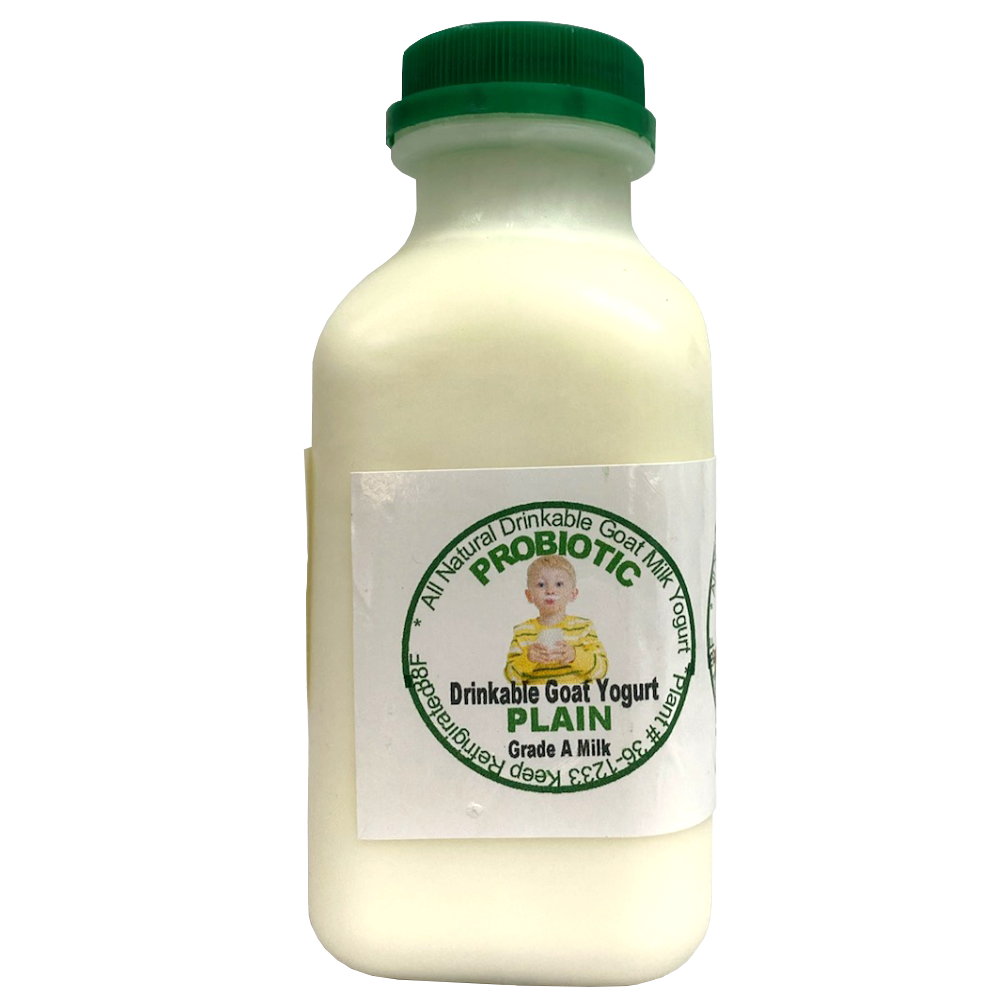 Plain Drinking Yogurt Goat's Milk, Grade A Milk, 12 oz