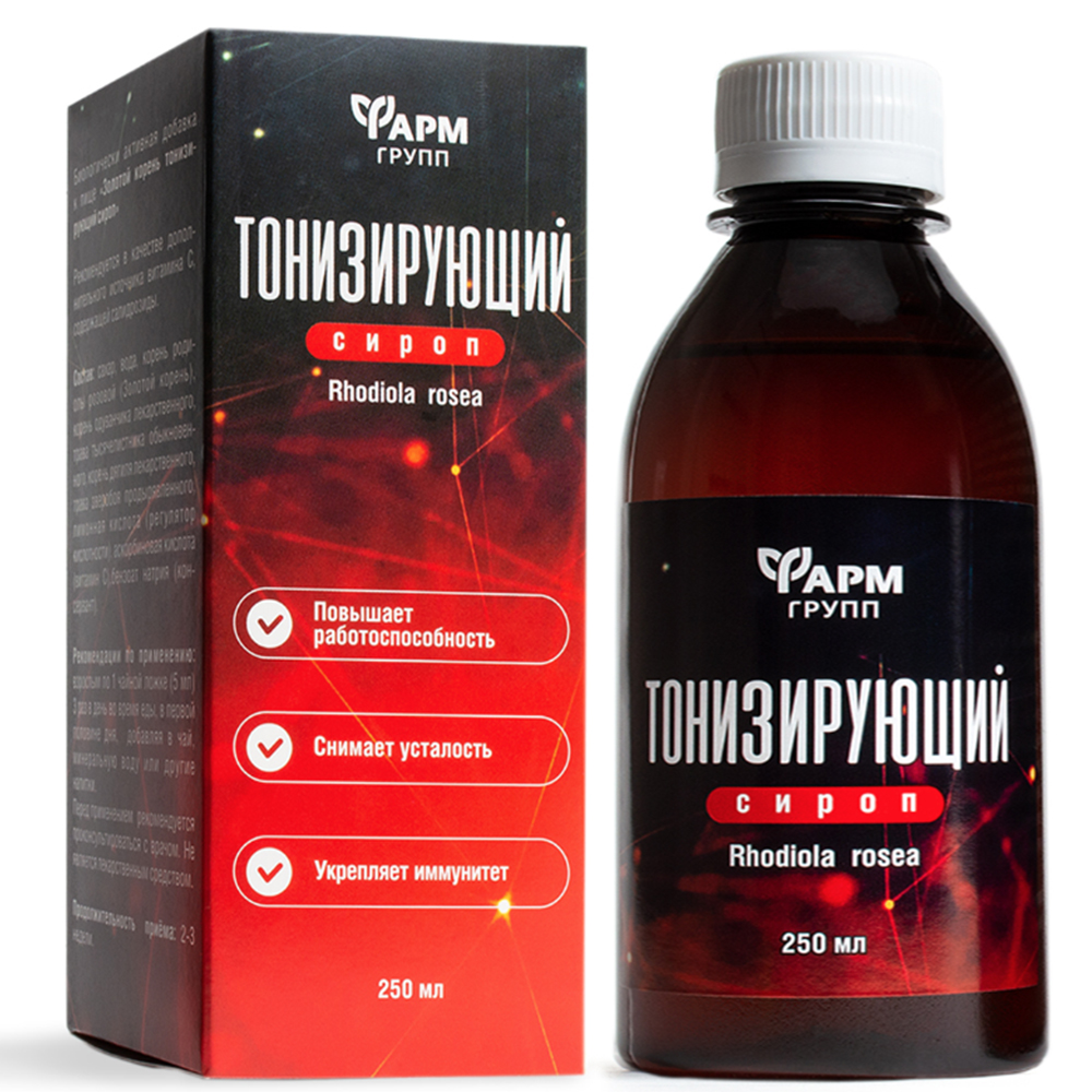 Golden Root | Rhodiola Rosea Tonic Syrup, Pharmgroup, 250ml/ 8.45 fl oz