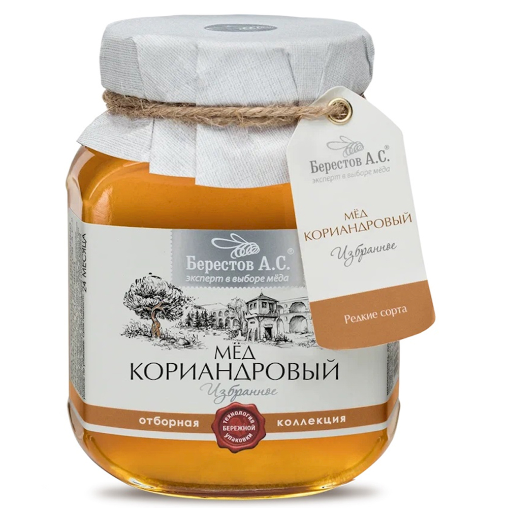 Coriander Honey, Favorites Collection, Berestov A.S., 500g/ 1.1lb