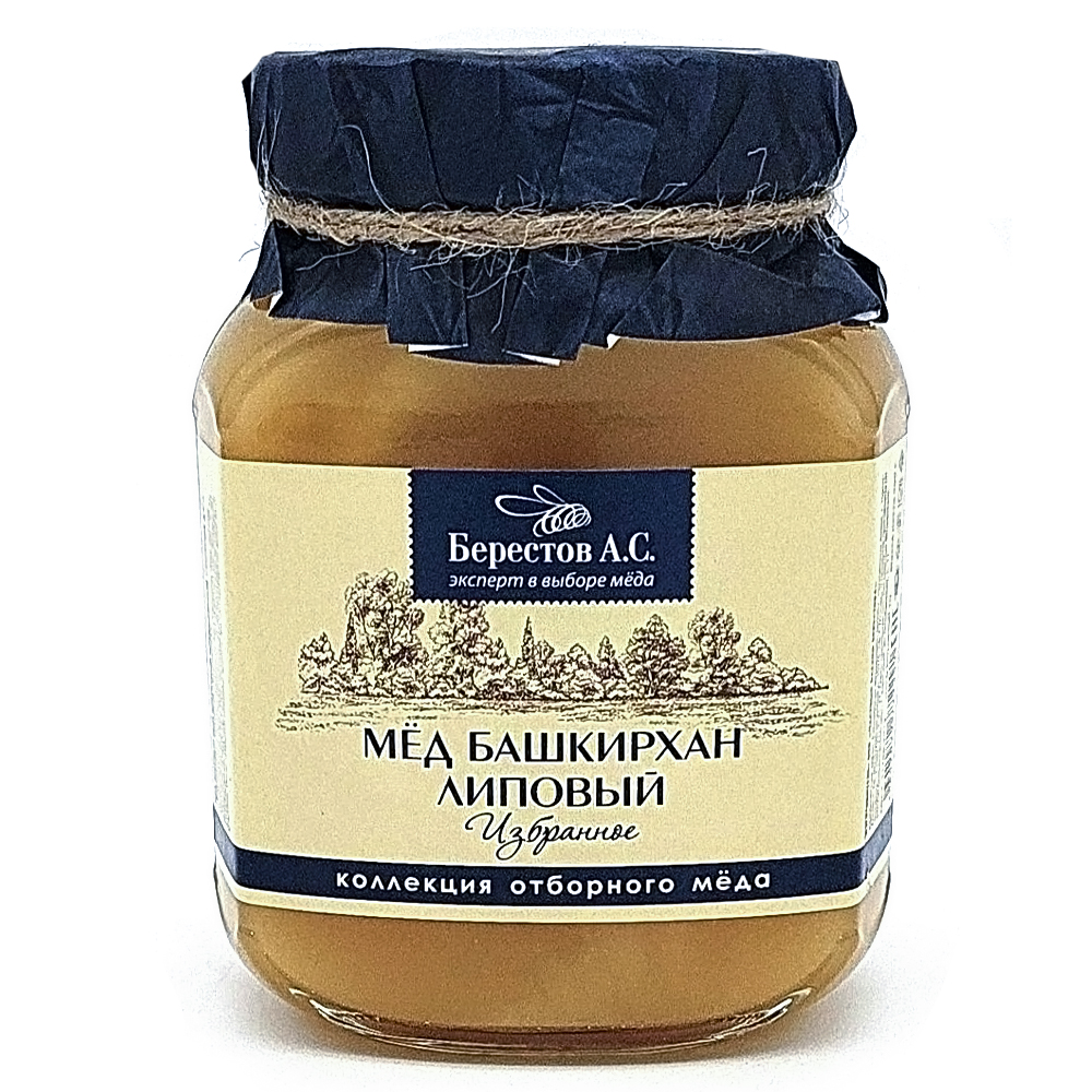 Natural Altai Linden Honey "Bashkirhan", 17.65 oz/ 500 g