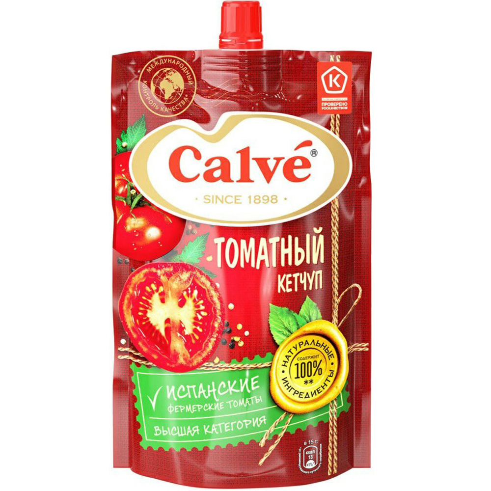 Highest Grade Tomato Ketchup, Calve, 350g/ 12.35oz