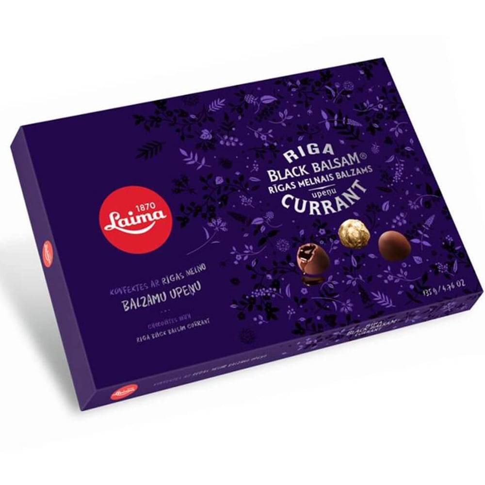 Chocolates with Riga Black Balsam Currant, Laima, 4.76 oz / 135 g