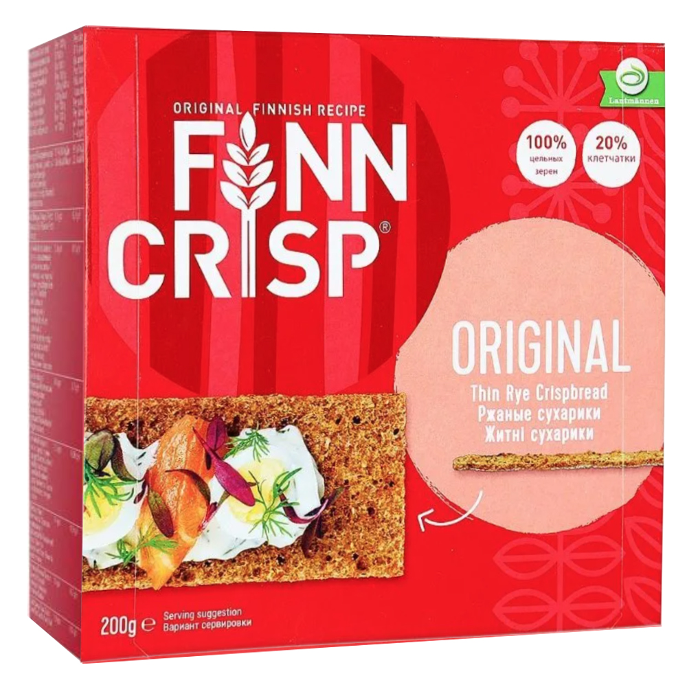Rye Crisp Bread Finn Crisp Original, 200 g/ 0.44 lb