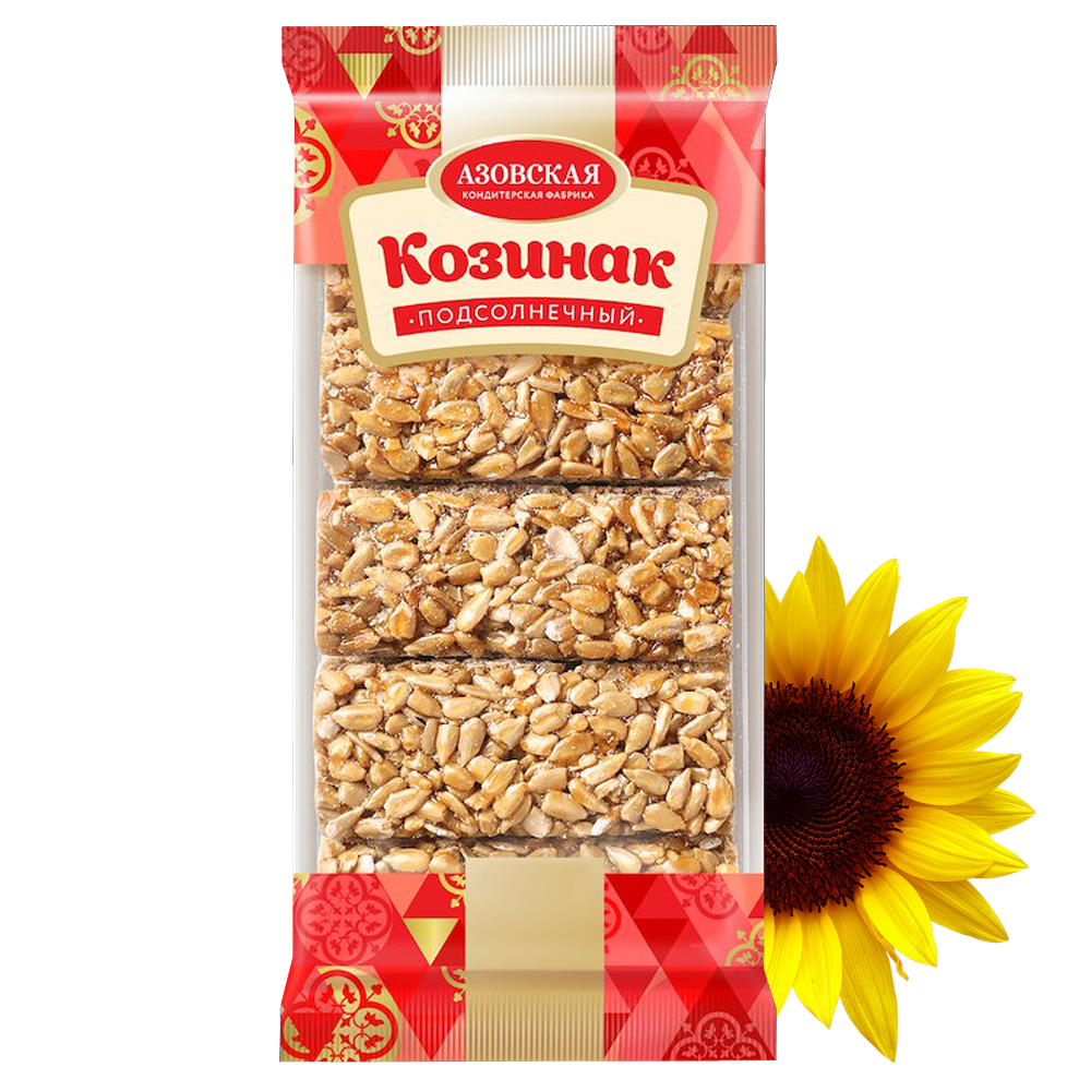 Sunflower Seeds Kozinak, KF Azovskaya, 250 g/ 0.55 lb