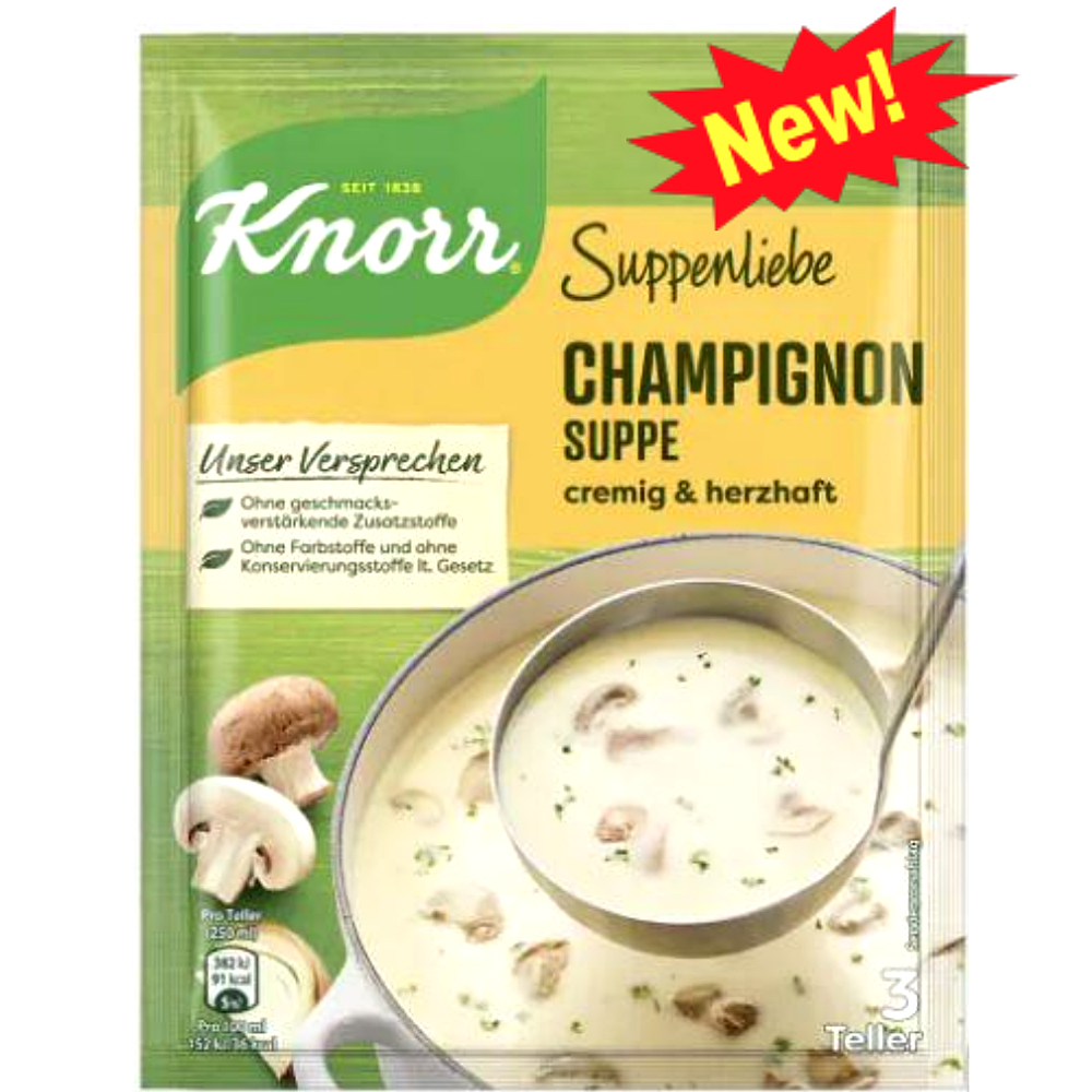 Creamy Champignon Mushroom Soup, Suppen Liebe KNORR, 45g / 1.59 oz
