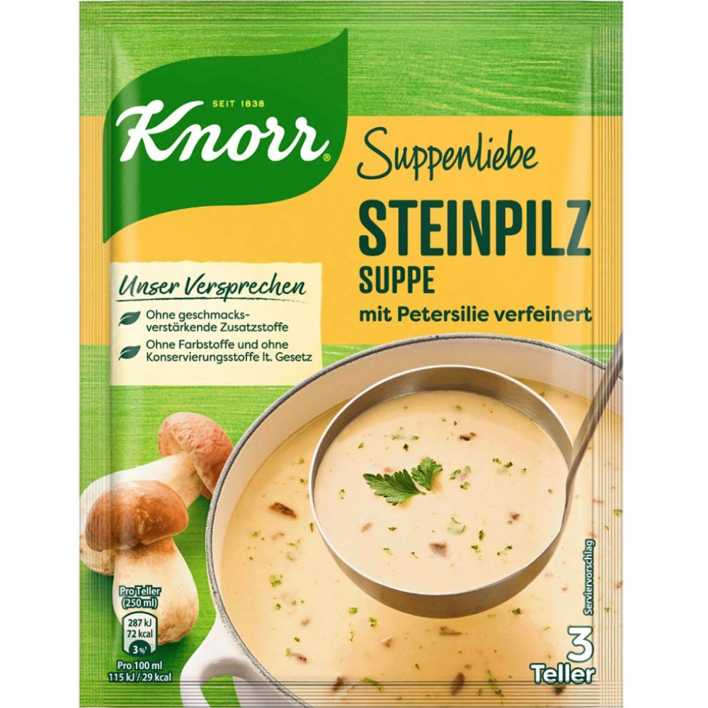 Porcini Cream Soup STEINPILZ, Suppen Liebe KNORR, 56 g/ 1.98 oz