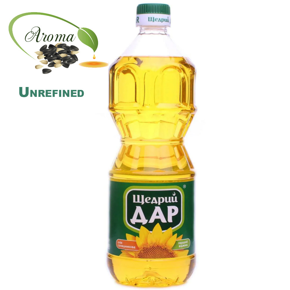 Cold Pressed Unrefind Sunflower Oil, Schedry Dar, 850ml / 28.74 oz