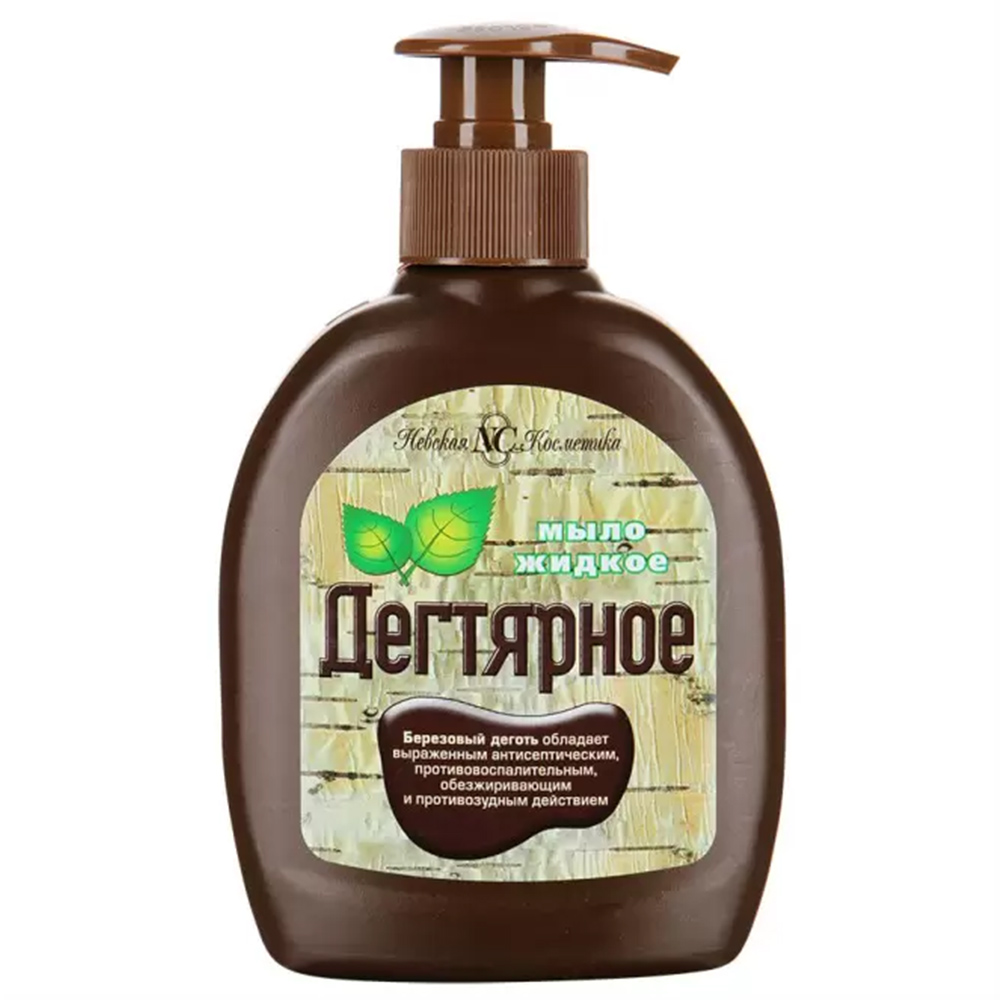 Liquid Tar Soap for Hands & Body, Nevskaya Kosmetika, 300ml/ 10.14oz