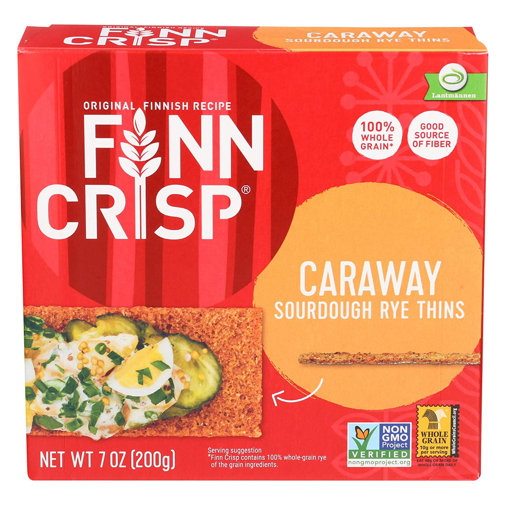 Rye Crackers with Cumin, Caraway FINN CRISP, 200 g/ 0.44lb