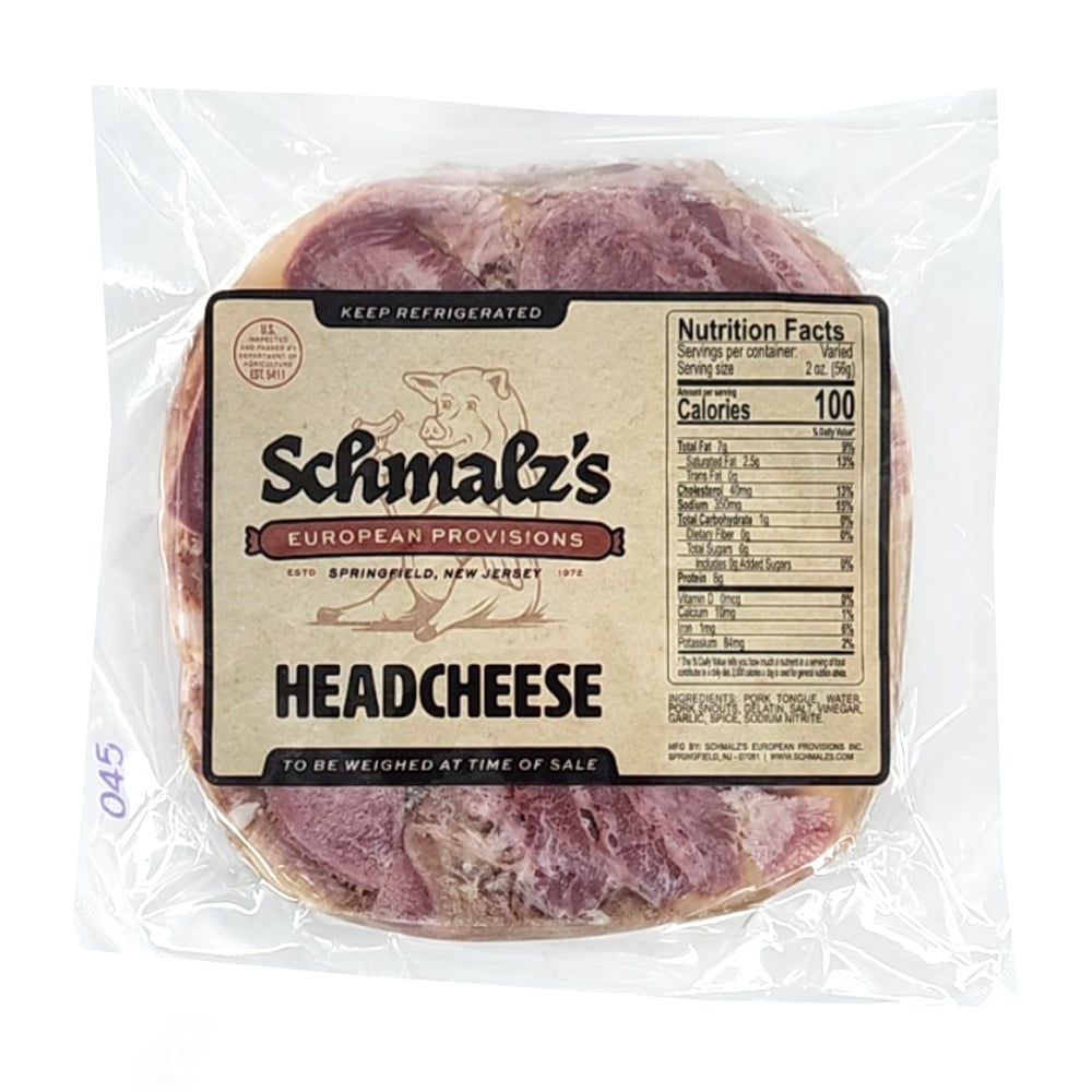 Head Cheese Chunk, Schmalz's, 450g/ 15.87oz