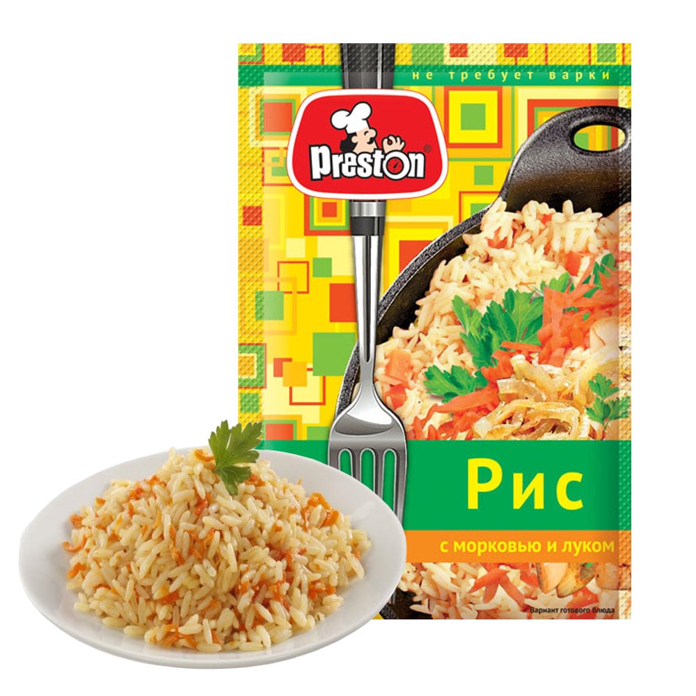 Rice with Carrots and Onions (does not require cooking), 0.09 lb/ 40 g