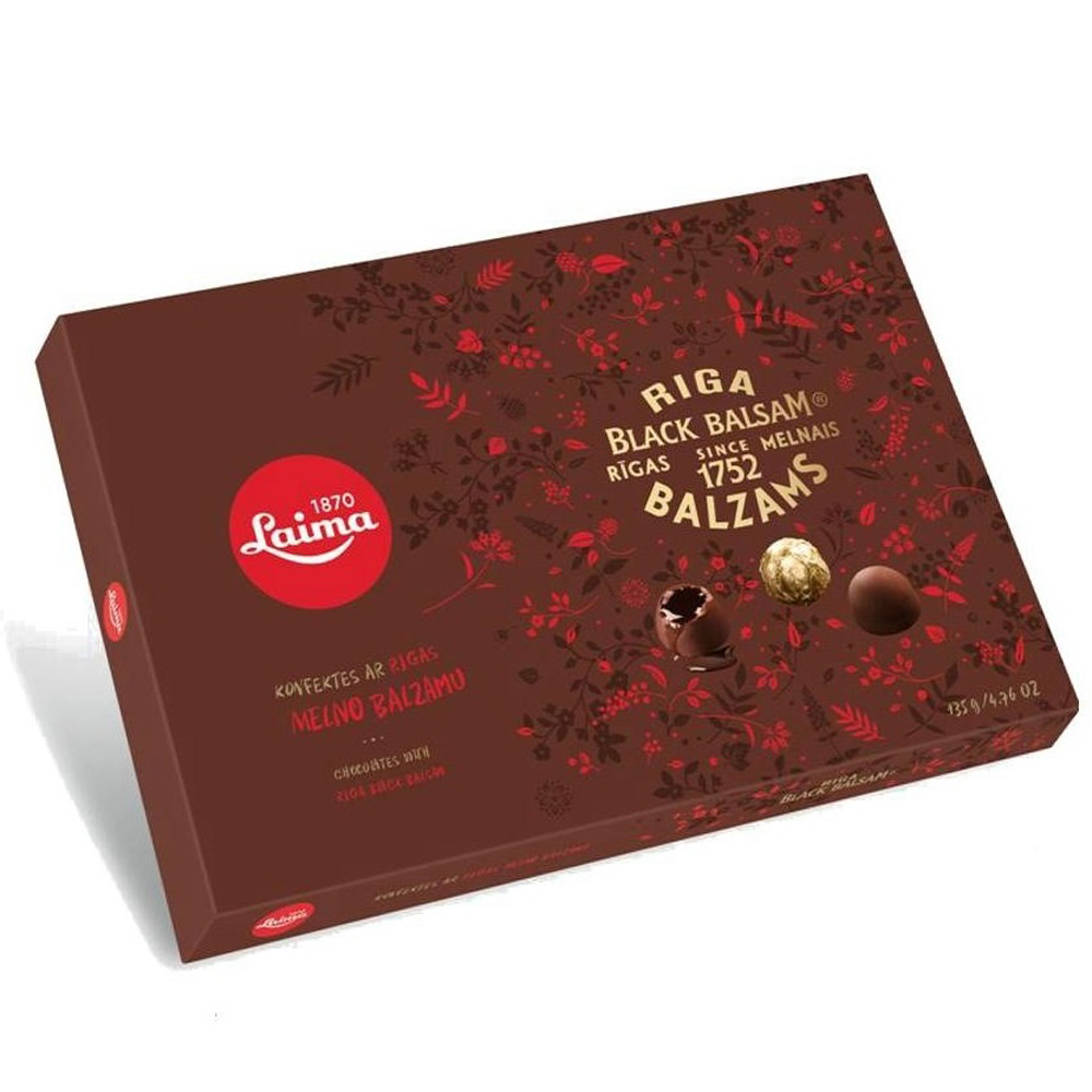 Chocolate Сandies w/ Riga Balsam Filling, LAIMA, 135 g/ 0.3 lb