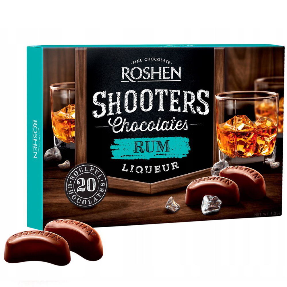 Rum Shooters Chocolates, Roshen, 150g/ 5.29oz