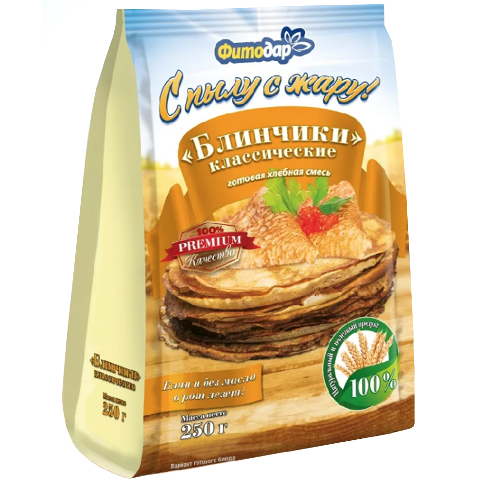 Flour Baking Mix Classic Pancakes | Blini, Phytodar, 250g/ 0.55lb