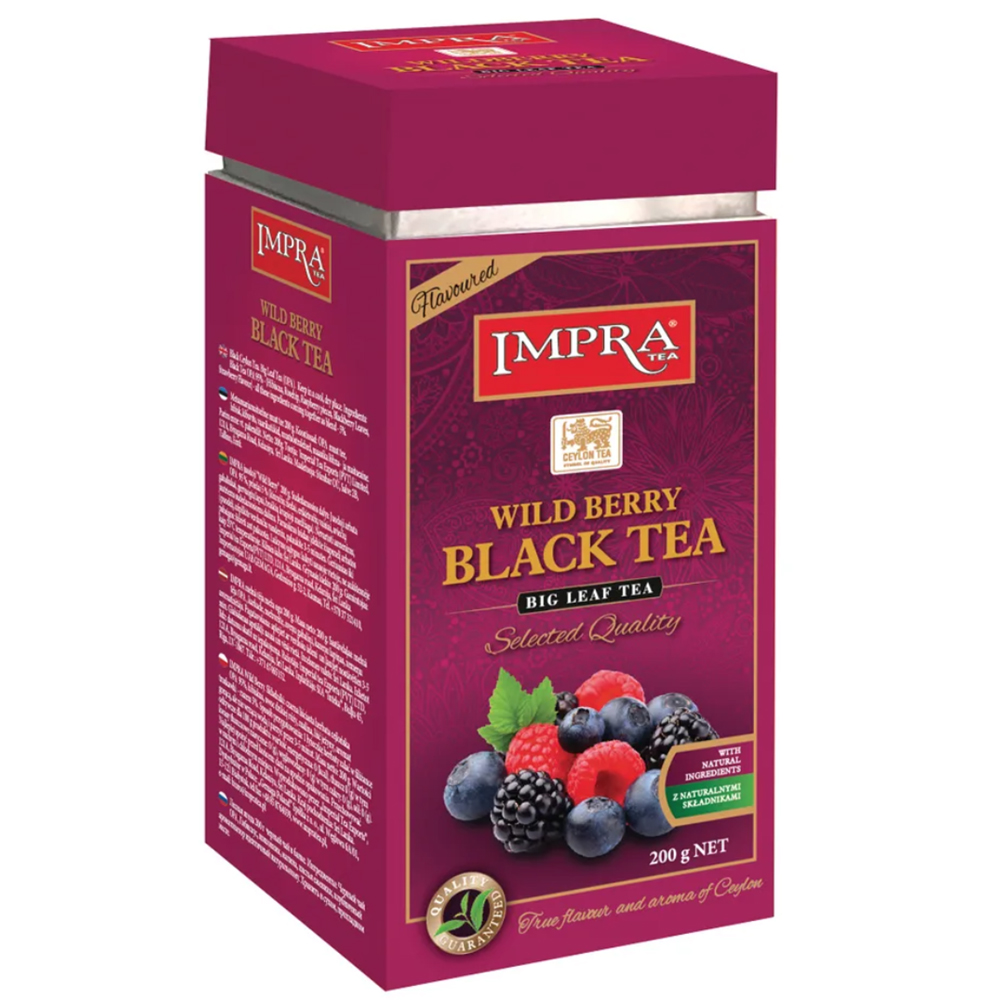 Wild Berries Flavored Loose Black Large Leaf Tea, Impra, 200g/ 7.05oz