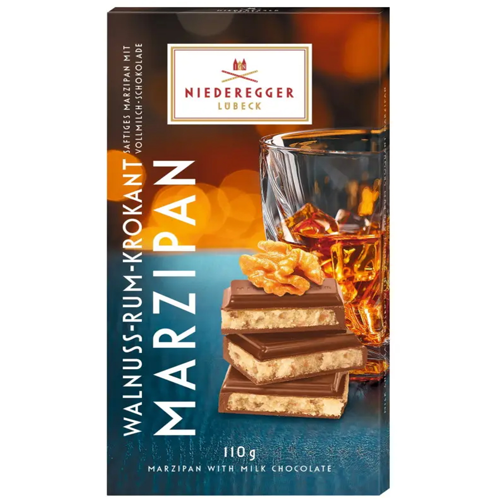 Chocolate with Marzipan, Walnuts & Rum, Niederegger, 110g/ 3.88oz