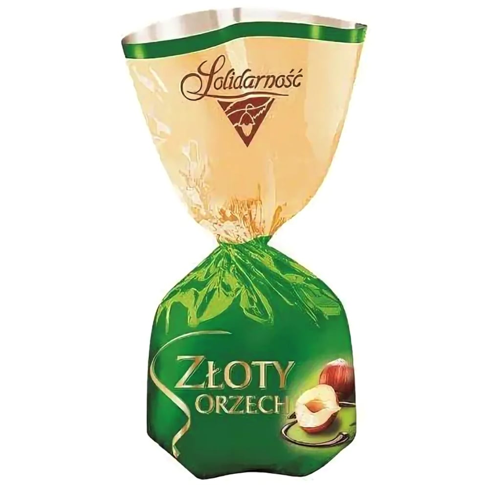 Chocolate Candies with Nuts, Zloty Orzech, Solidarnosc, 226 g/ 0.5 lb #