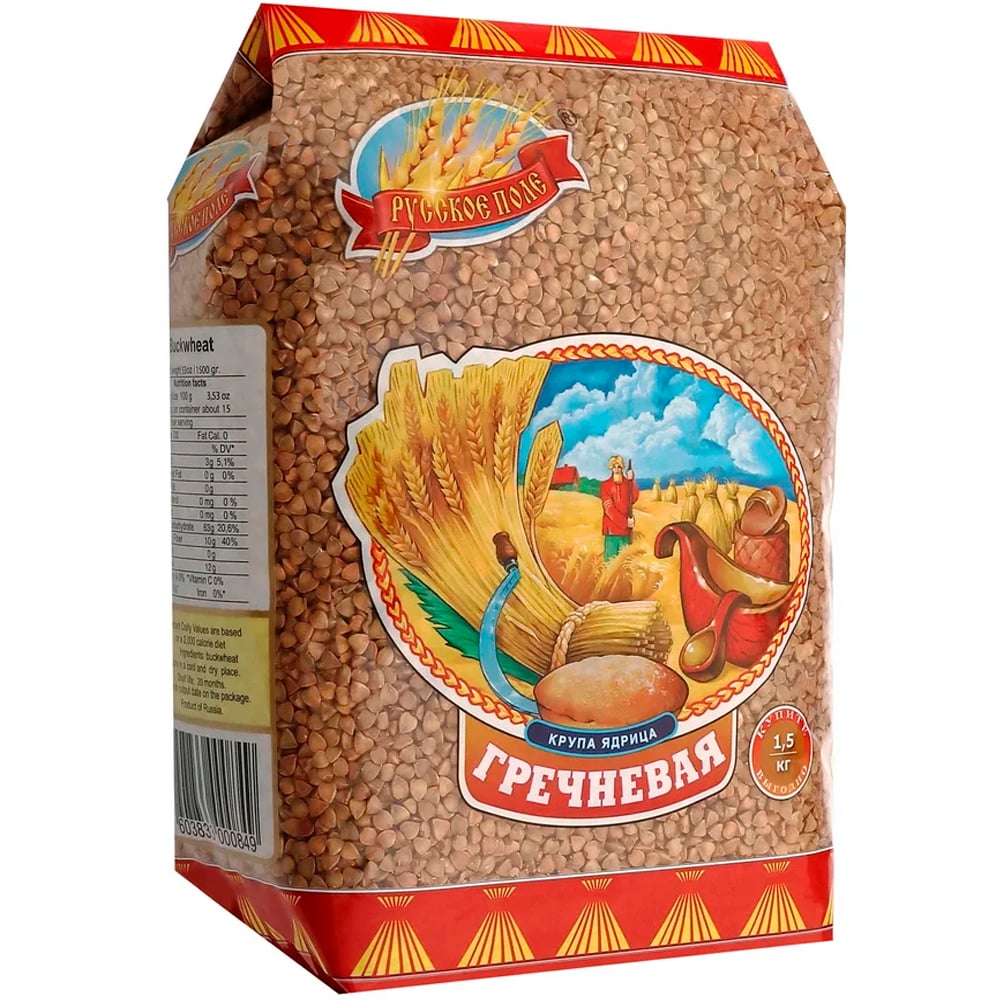Buckwheat Groats, Russkoe Pole, 52.9oz / 1.5kg