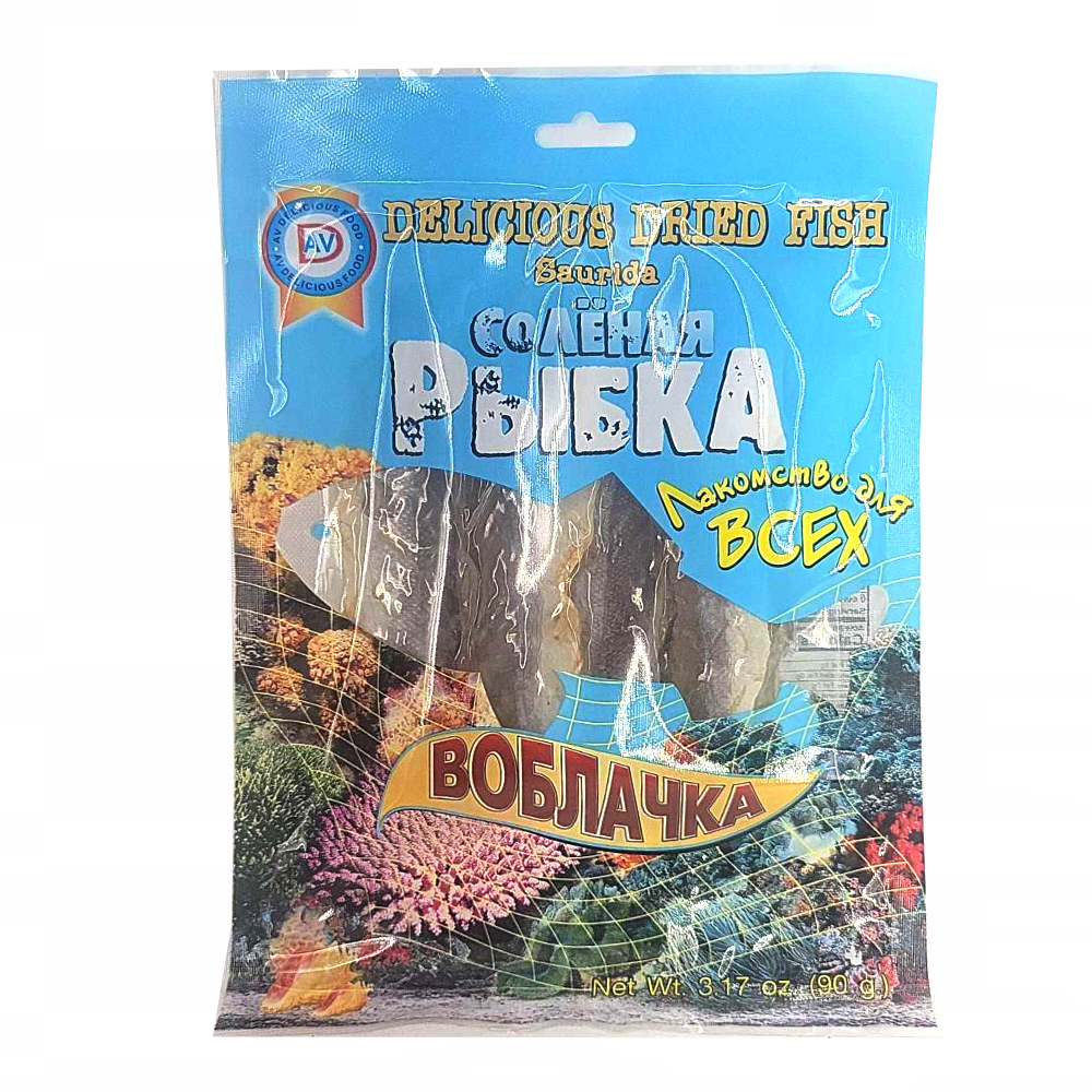 Dried Fish Snack Beer Voblachka, 90 g/ 3.17 oz