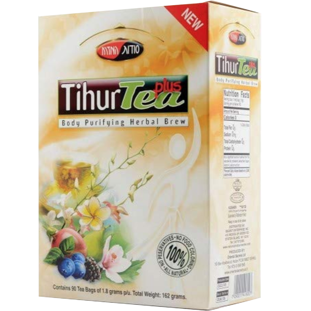 Body Purifying Herbal Brew (Kosher), Tihur Tea Plus, 90 Tea Bags x 1.8g | 162g/ 5.71oz