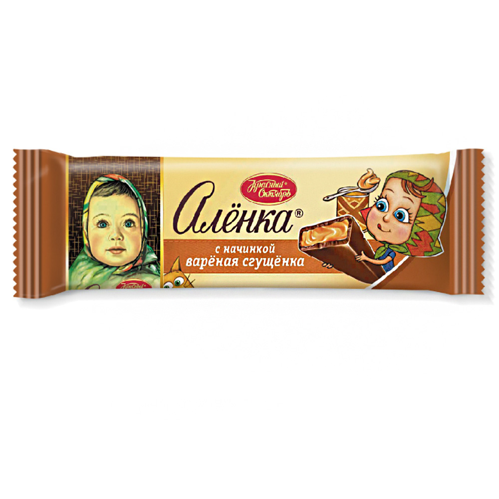Chocolate Bar Alyonka with Boiled Condensed Milk, Red October, 45 g/ 1.59 oz