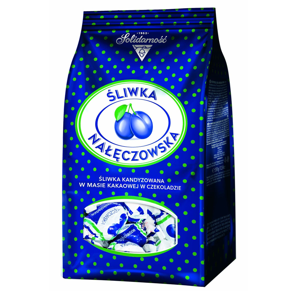 Chocolate-Covered Prunes, Sliwka Naleczowska, Solidarnosc, 350g/ 12.35oz