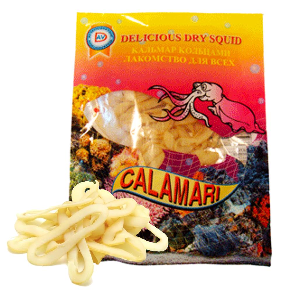 Delicious Dried Squid Calamari, 0.11 lb / 50 g