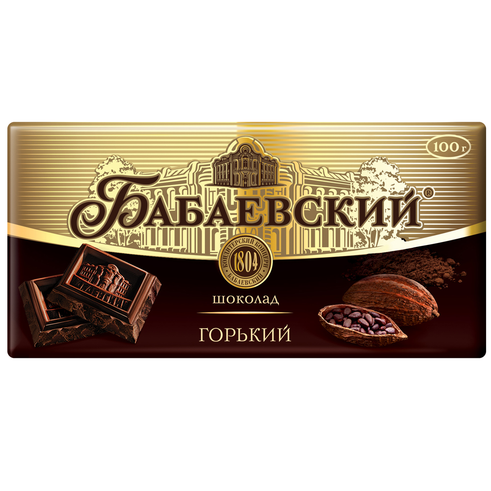 Bitter Chocolate, Babaevsky, 100g/ 0.22lb