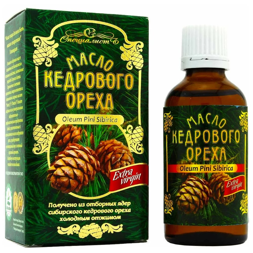 Unrefined Cedar Nut Oil, Altai, 50ml/ 1.69 fl oz