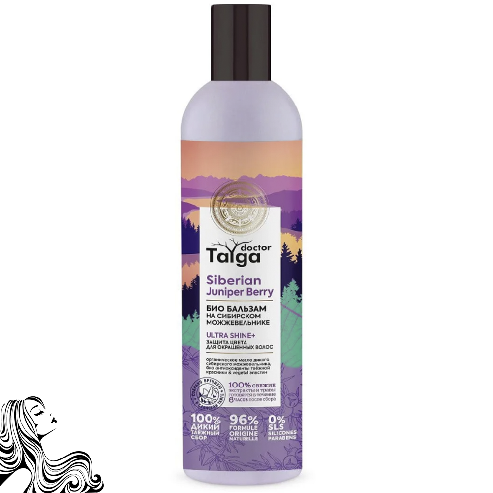 Balsam for Colored Hair Siberian Juniper, Doctor Taiga, 13.53 oz/ 400 ml