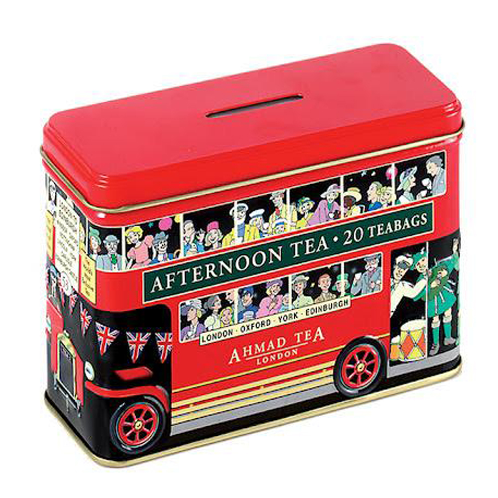Ahmad Tea London Bus Tin, English Breakfast, 20 tea pack