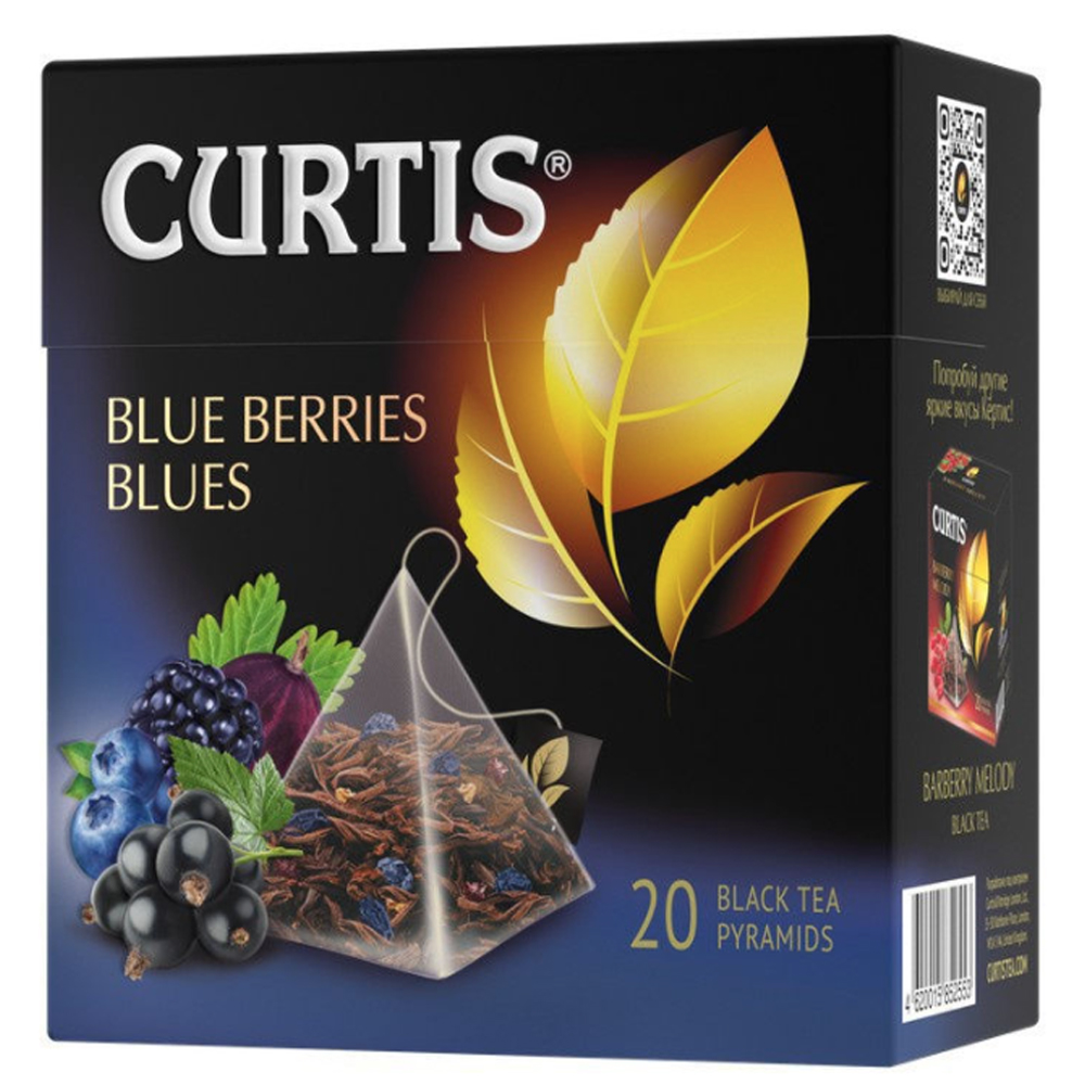 Black Tea Currants & Blackberries Aroma, Blue Berries Blues, Curtis, 20 pyramids
