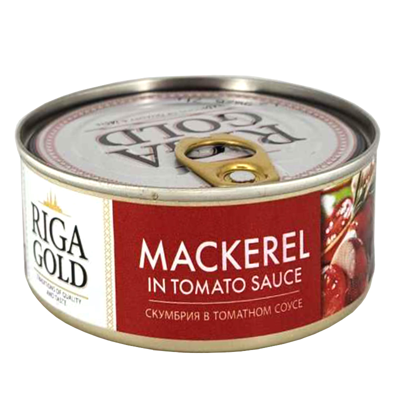 Mackerel in Tomato Sauce, Riga Gold, 240g / 8.5oz